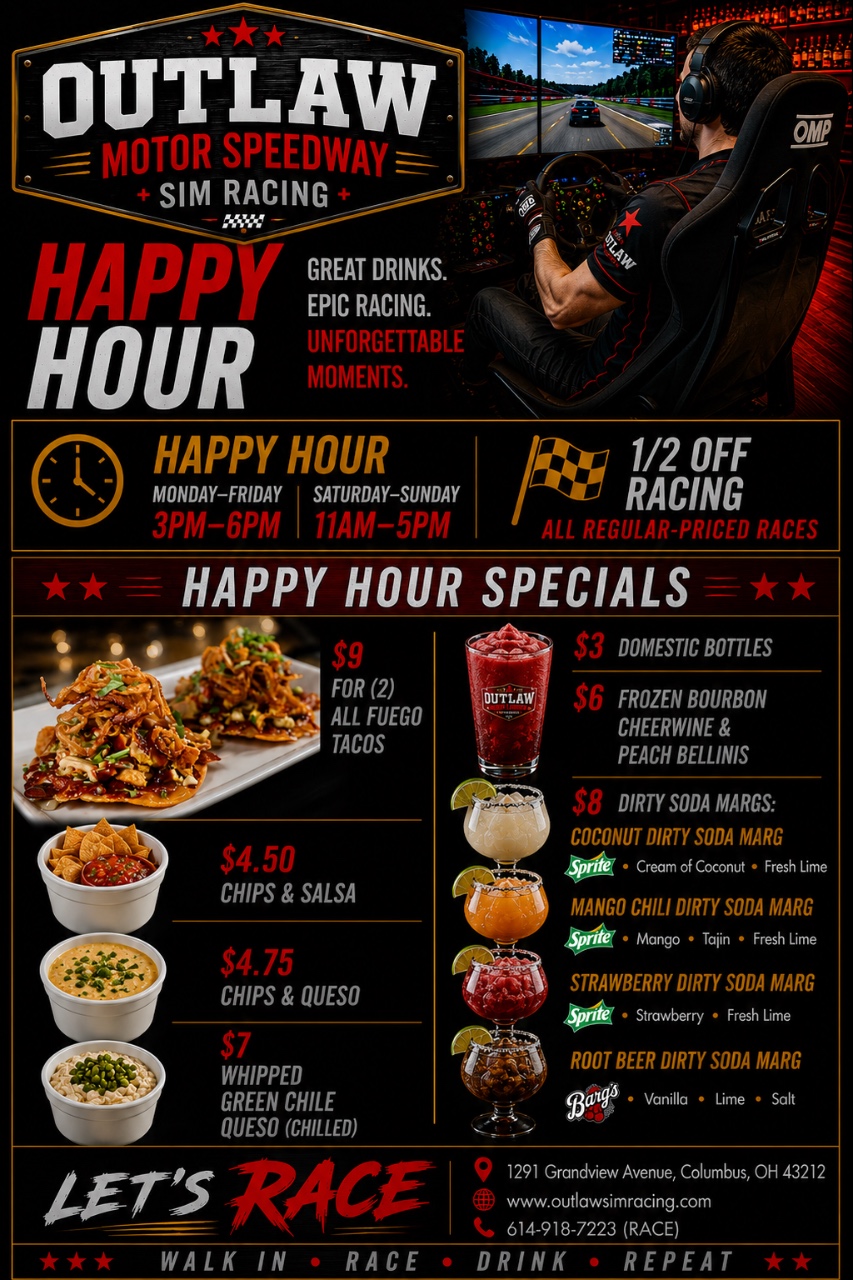 Outlaw Motor Speedway Happy Hour
